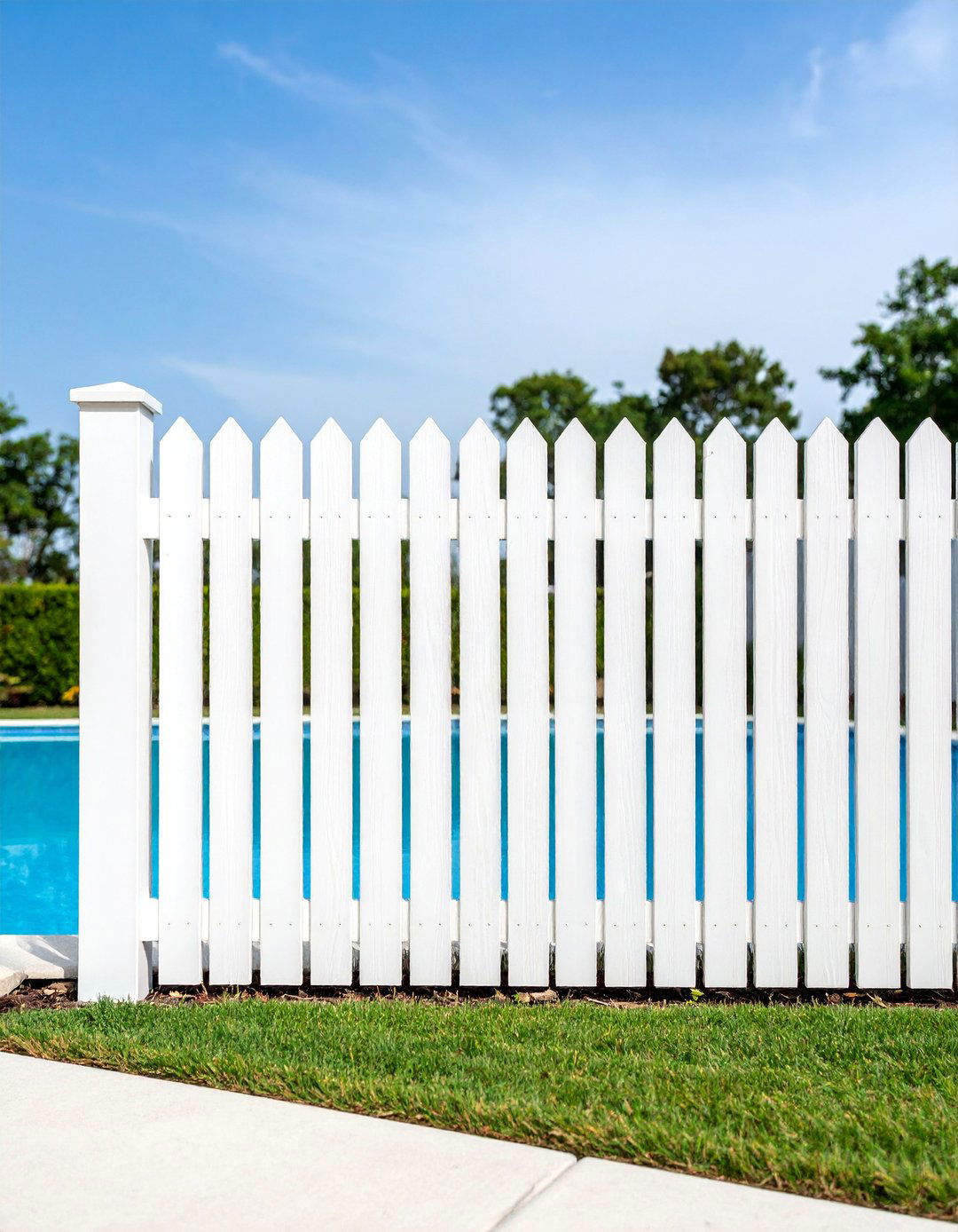 Vinyl Privacy Panel Fence - 25 Pool Fence Ideas