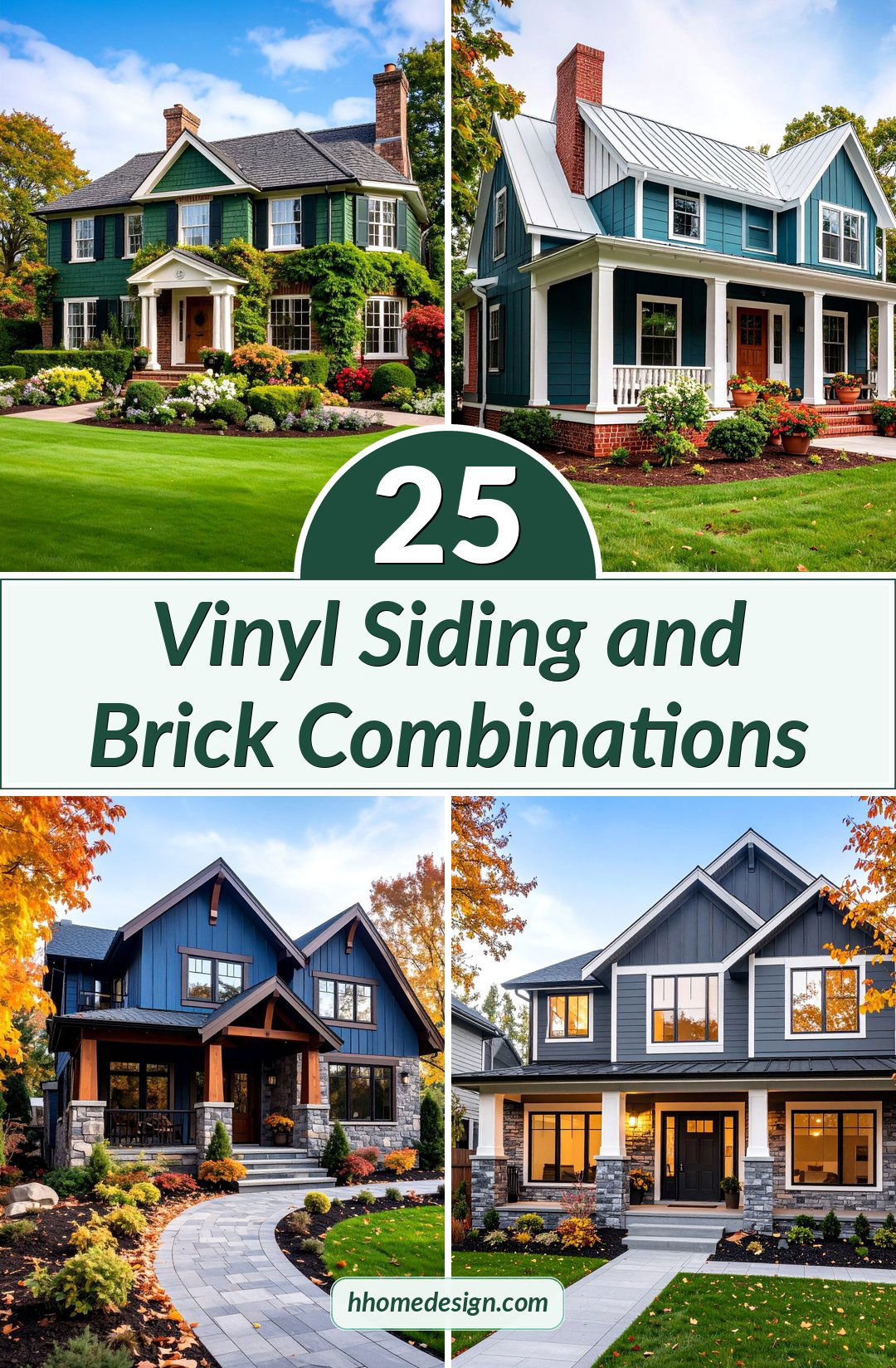 25 Vinyl Siding and Brick Combinations