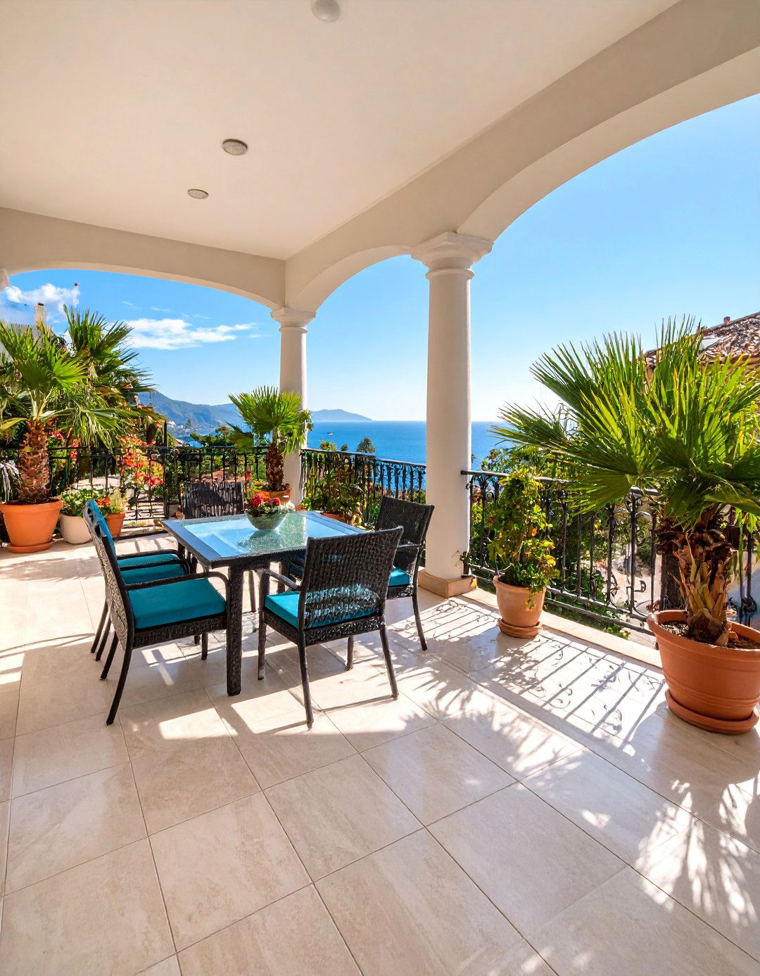 Vitrified Tiles Balcony with Contemporary Sophistication - 25 Balcony Tiles Ideas