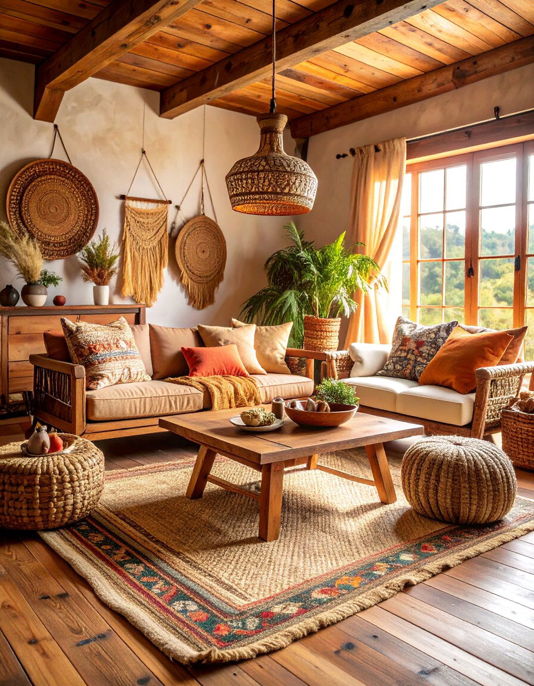Wabi Sabi Living Room with Aged Materials - 25 Japanese Interior Design Ideas