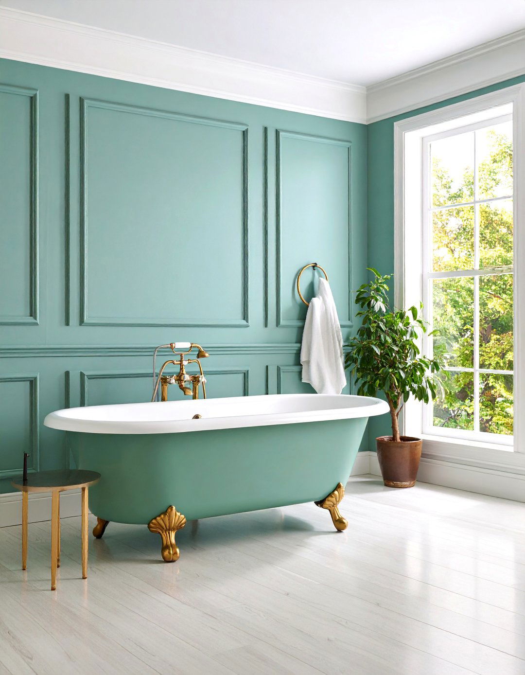 Wainscoted Drop In Tub with Traditional Charm - 25 Drop in Tub Ideas