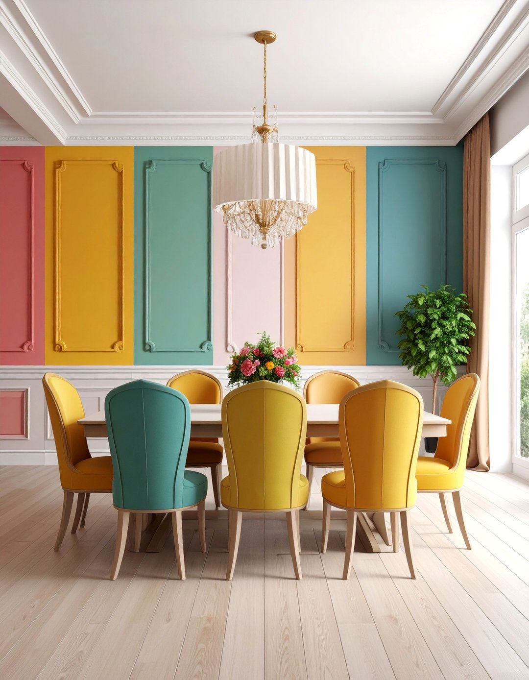 Wainscoting with Contrasting Paint - 25 Dining Room Accent Wall Ideas