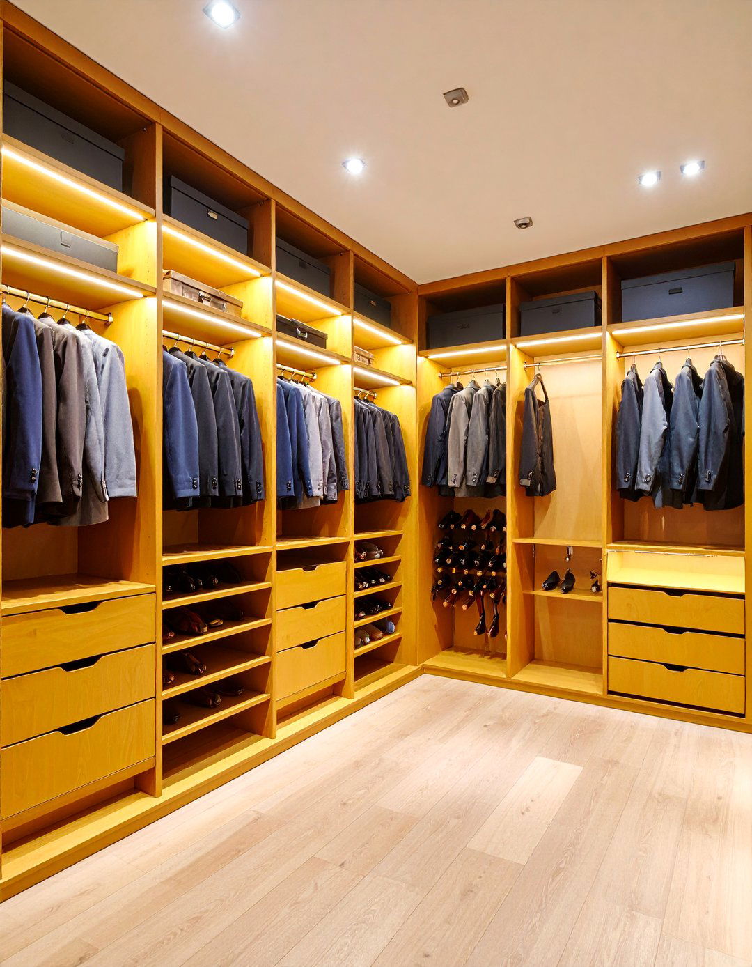 Walk In Closet Gun Room with Custom Built Ins - 25 Gun Room Ideas