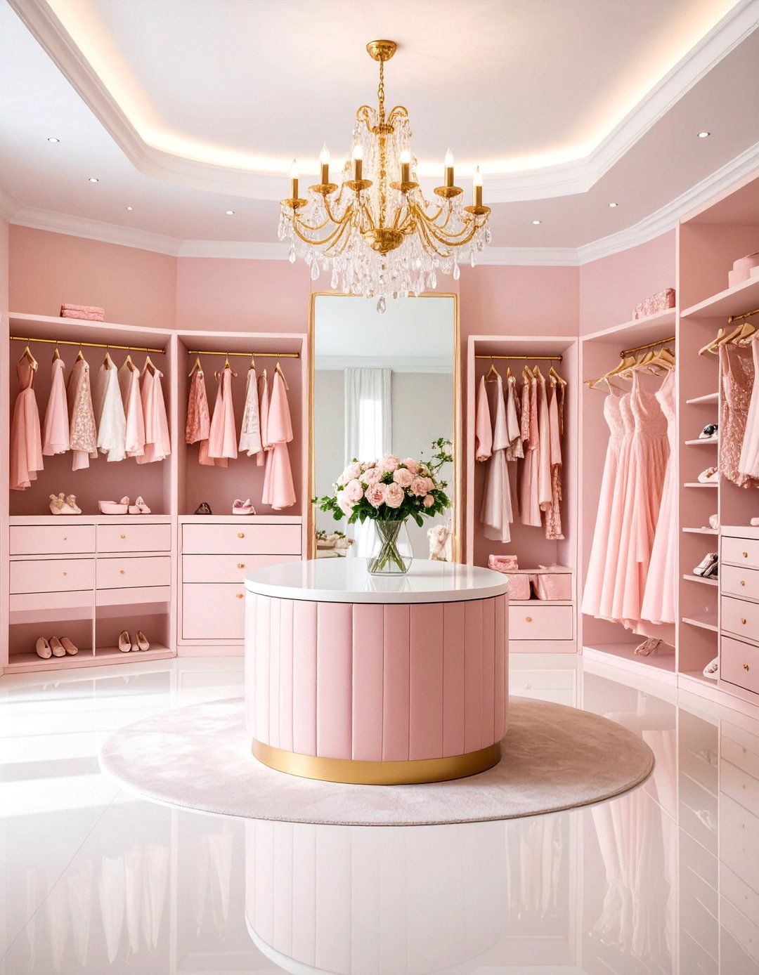 Walk In Closet with Dressing Area - 25 bonus room ideas