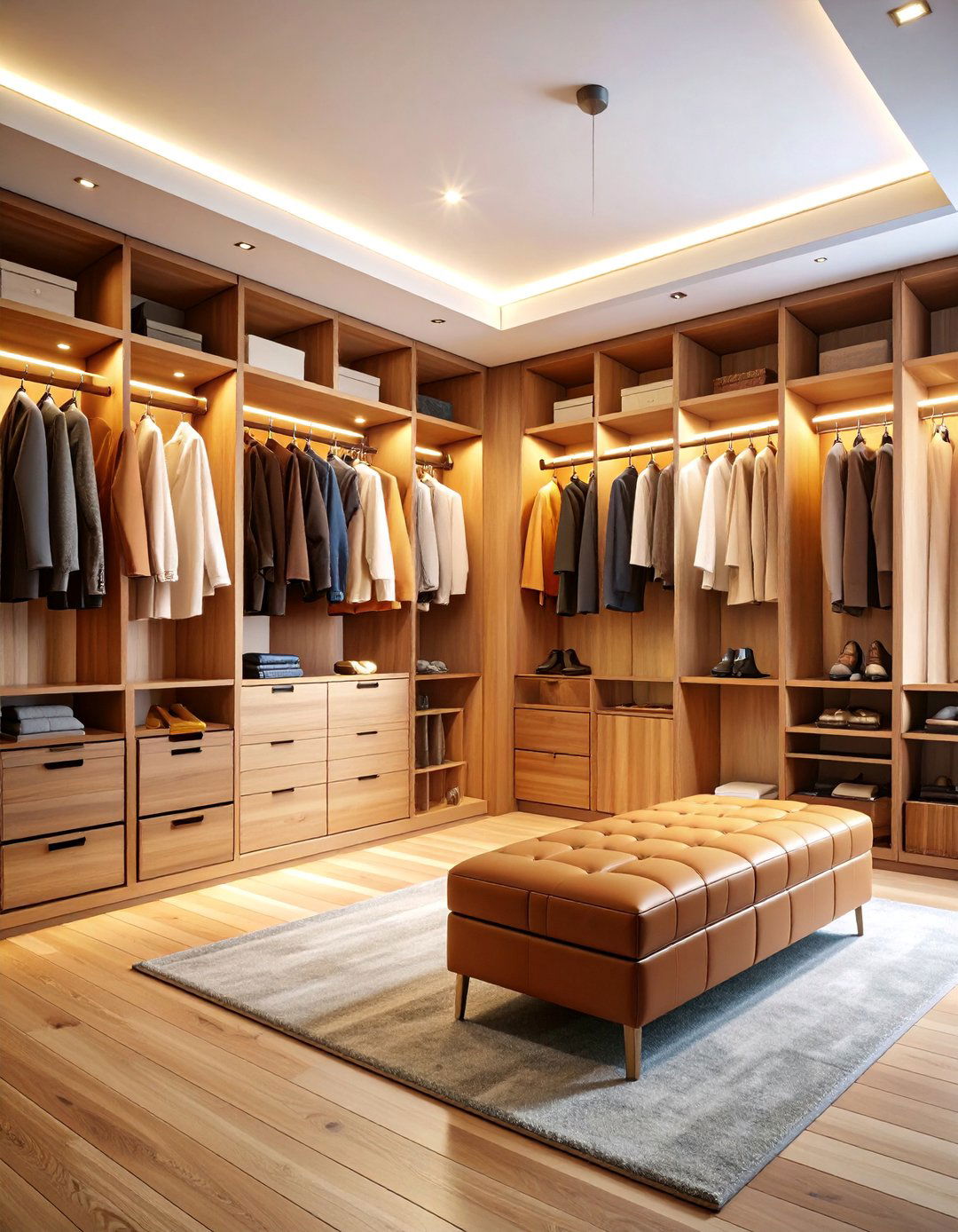 Walk In Closet with Geometric Organization System - 25 Prairie-style Interior Design Ideas
