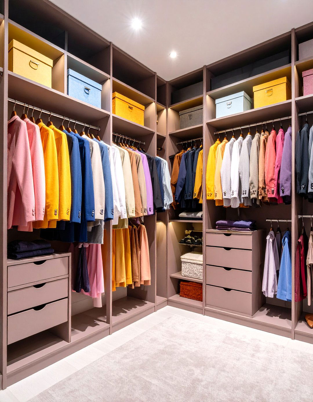 Walk In Closet with Textile Display Features - 25 Walk in Closet Ideas