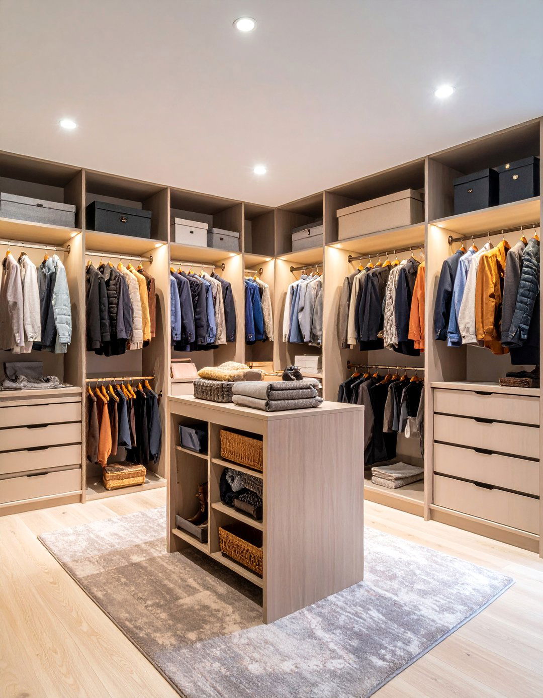 Walk Through Closet Island Design - 25 Closet Island Ideas