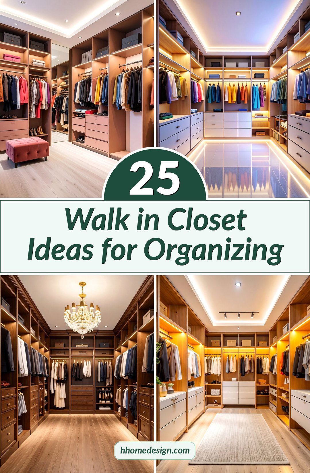 25 Walk in Closet Ideas for Organizing