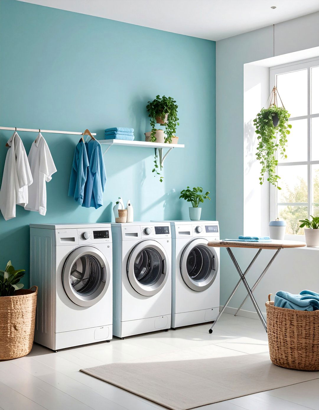 Wall Mounted Fold Down Ironing Station - 25 Small Laundry Room Ideas With a Top Load Washing Machine