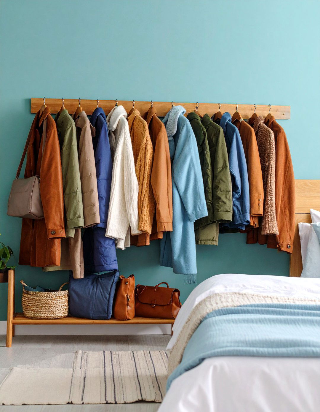Wall Mounted Hooks for Daily Wear Items - 25 Clothes Storage Ideas