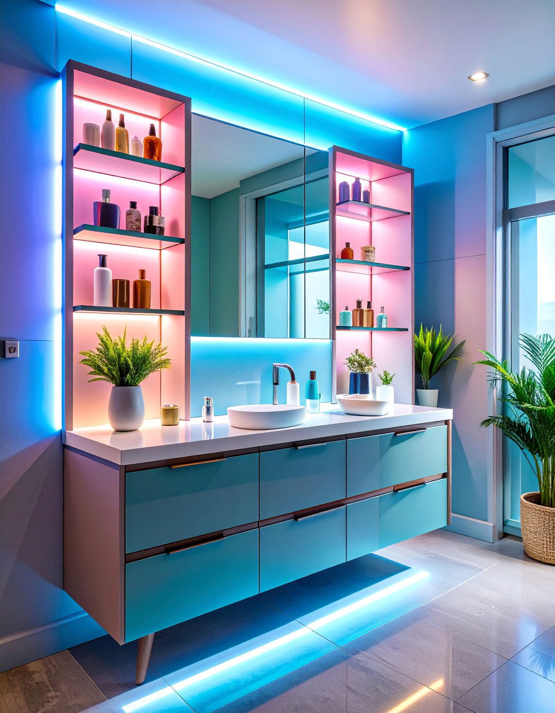 Wall Mounted Medicine Cabinet with Interior Lighting - 25 Bathroom Storage Ideas