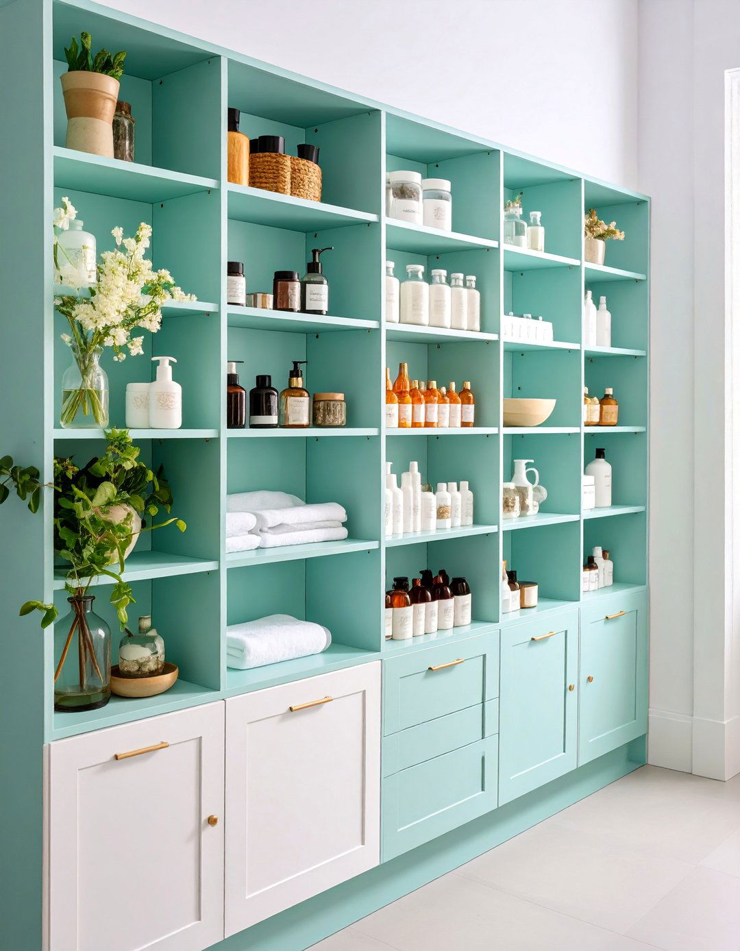 Wall Mounted Medicine Storage with Door Rack - 25 Medicine Storage Ideas