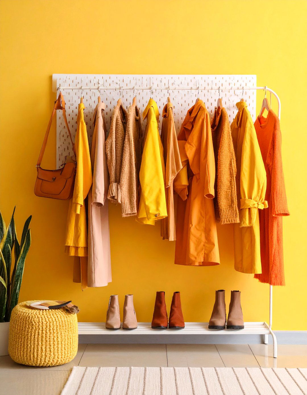 Wall Mounted Pegboard Display - 25 Purse Storage Ideas