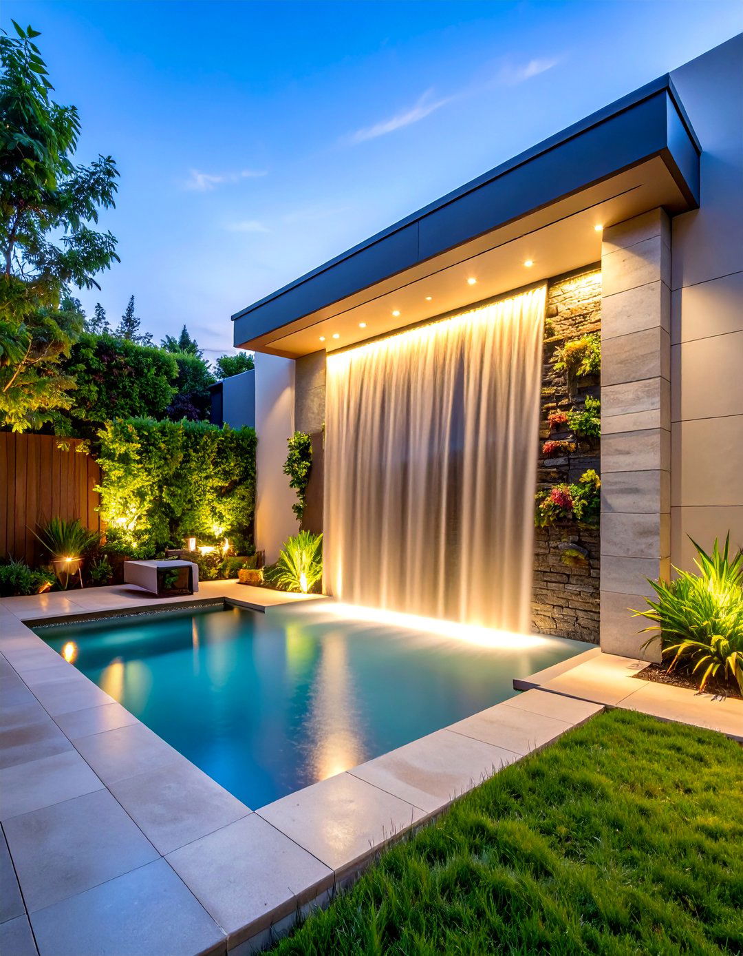 Wall Mounted Pondless Waterfall - 25 Pondless Waterfall Design Ideas
