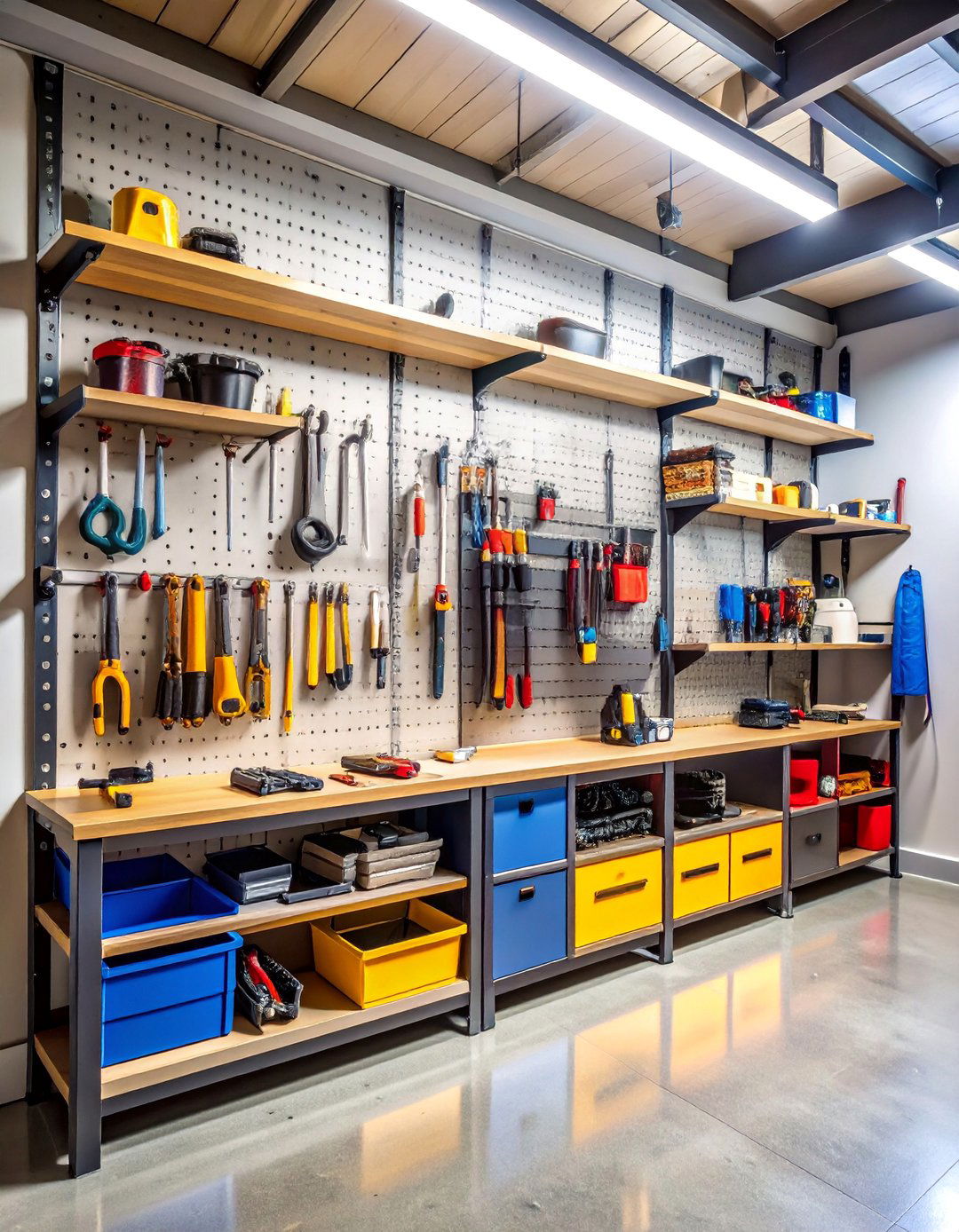 Wall Mounted Slatwall Storage Systems - 25 Garage Storage Ideas