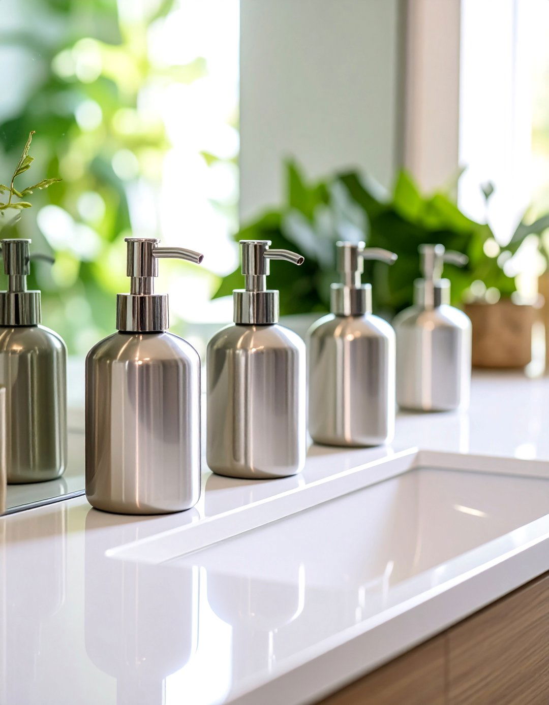 Wall Mounted Soap and Lotion Dispenser System - 25 Bathroom Wall Storage Ideas