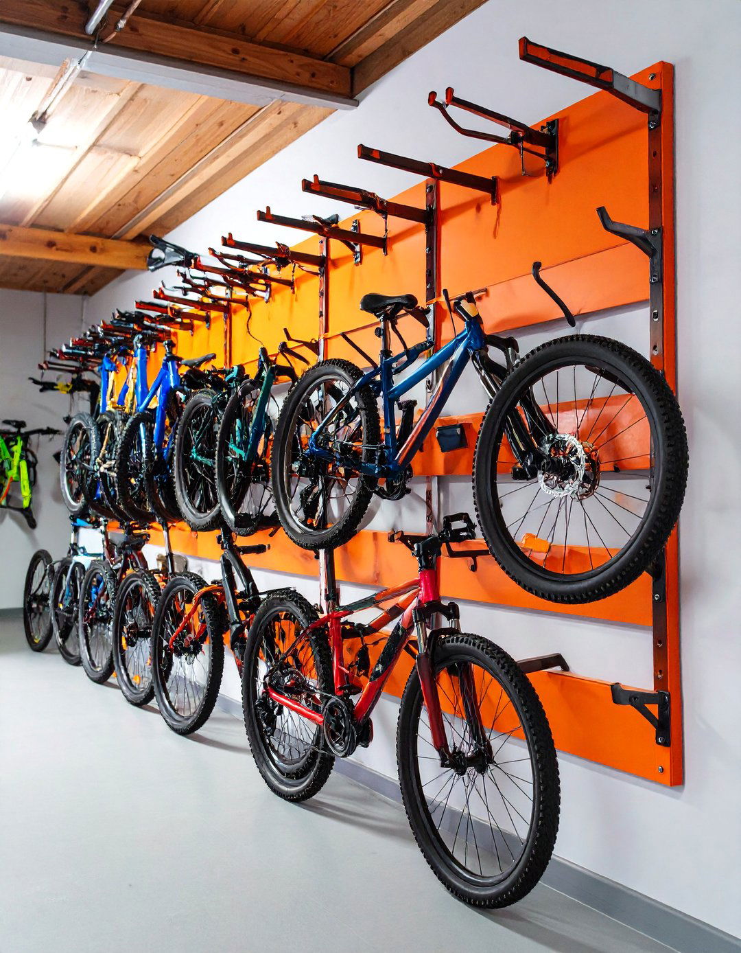 Wall Track Bike Storage System - 25 Garage Bike Storage Ideas