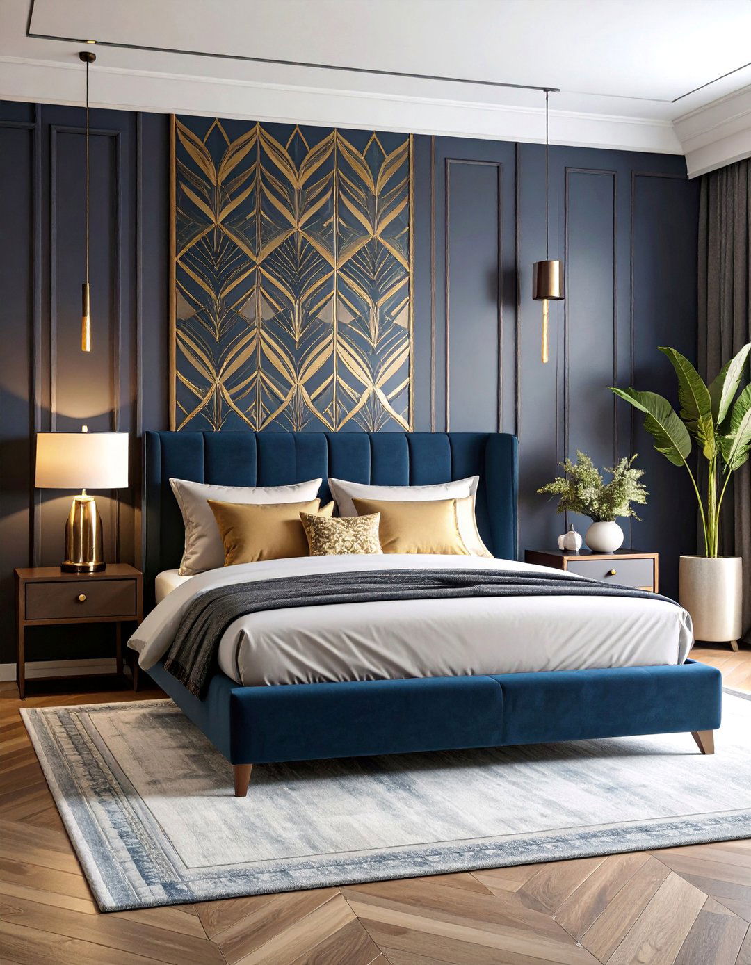 Wallpaper with Bold Patterns - 25 Bedroom Wall Decor Ideas