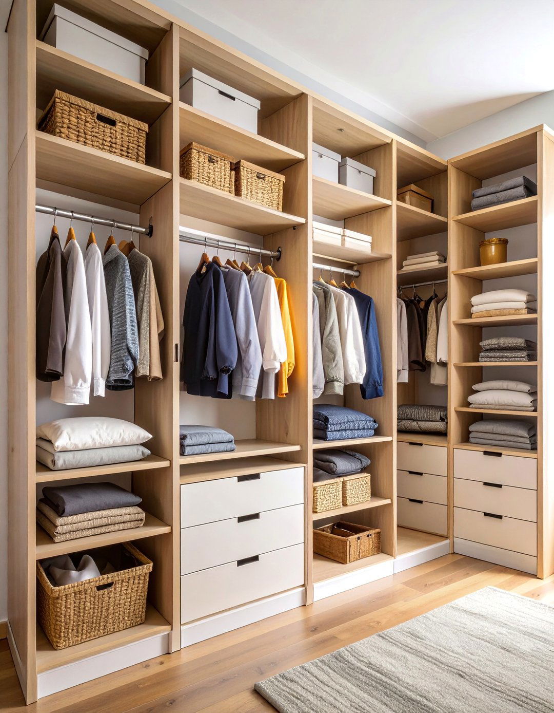Wardrobe Insert Shelving - 25 Comforter Storage Ideas
