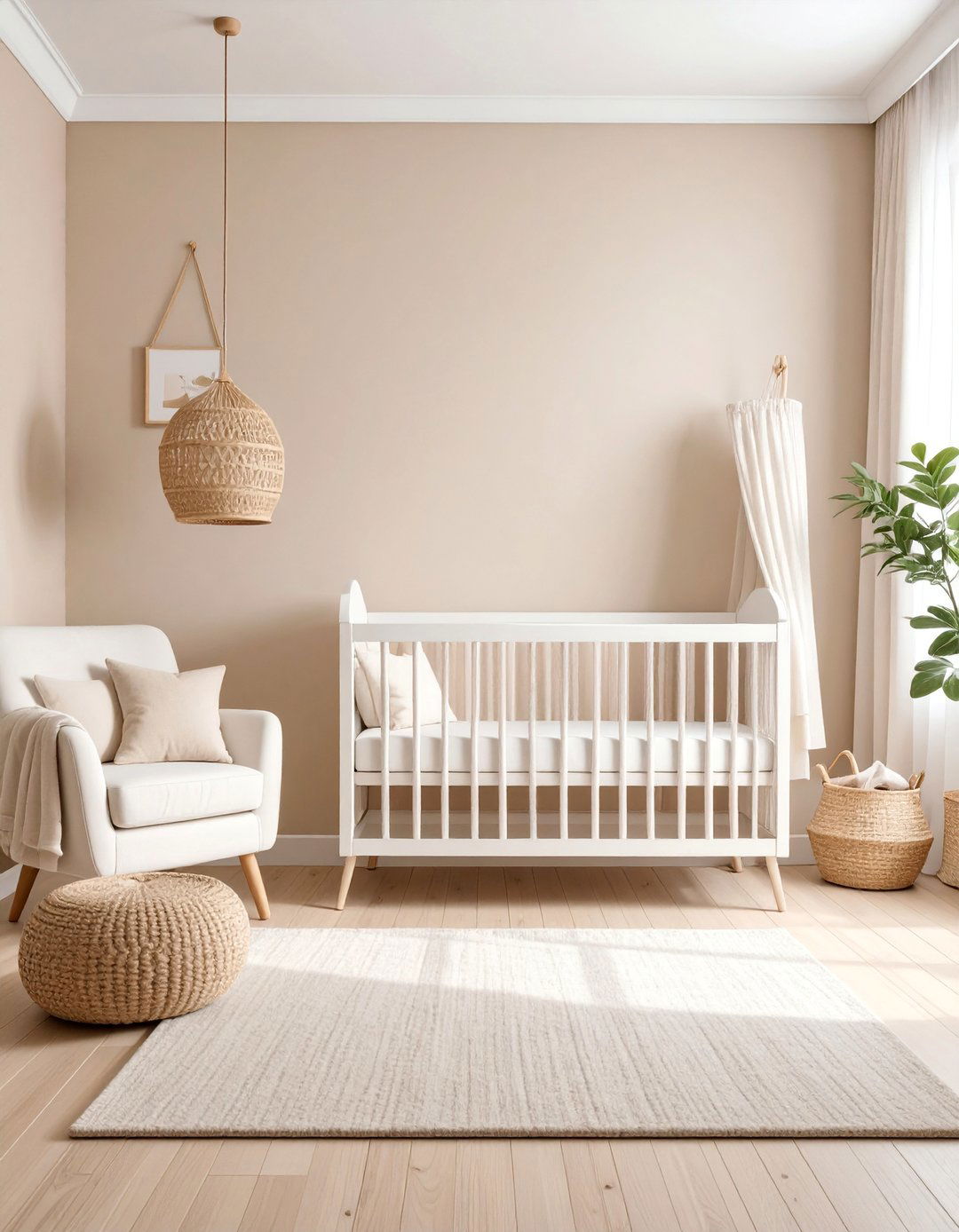 Warm Beige Minimalist Comfort - 25 Nursery Color Ideas