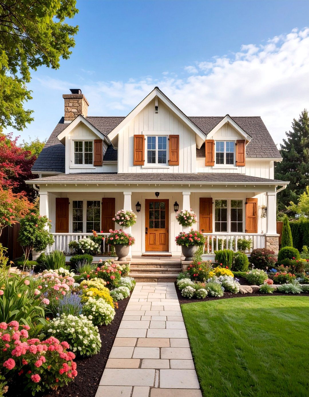 Warm Cream Comfort - 25 Exterior House Colors & Inspiration