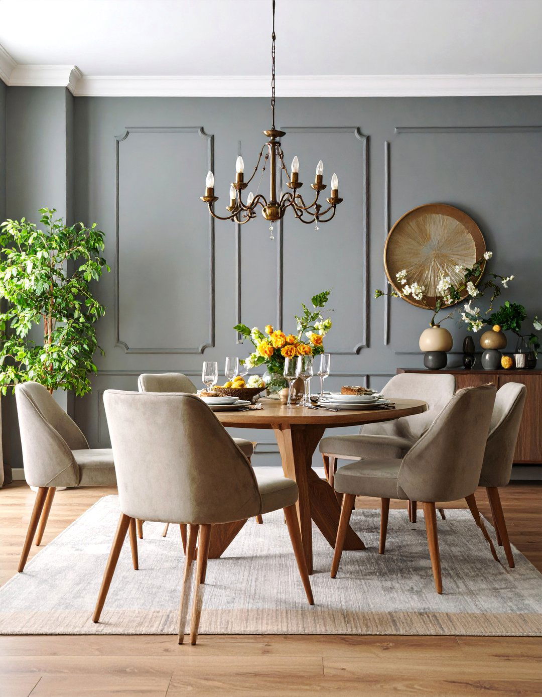 Warm Gray Comfort for Modern Neutrality - 25 Dining Room Paint Colors