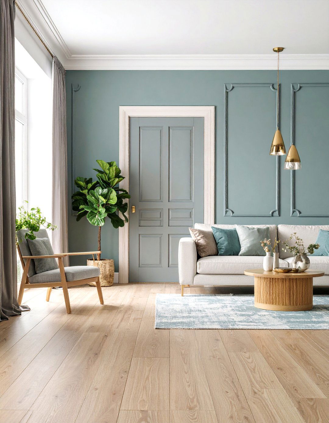 Warm Gray Interior Door with Contemporary Sophistication - 25 Interior Door Color Ideas