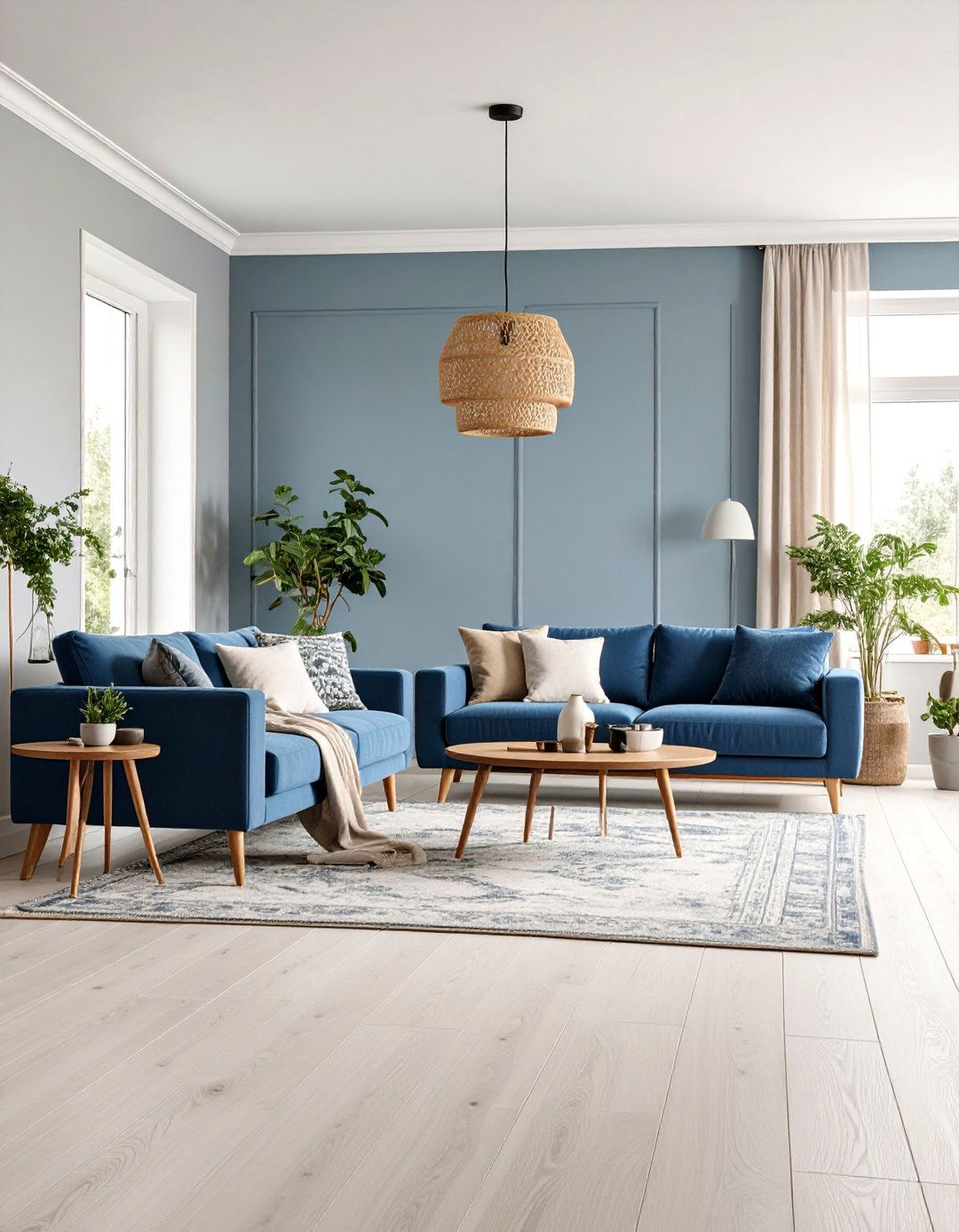 Warm Gray Walls with White Ash Floors - 25 Floor and Wall Color Ideas