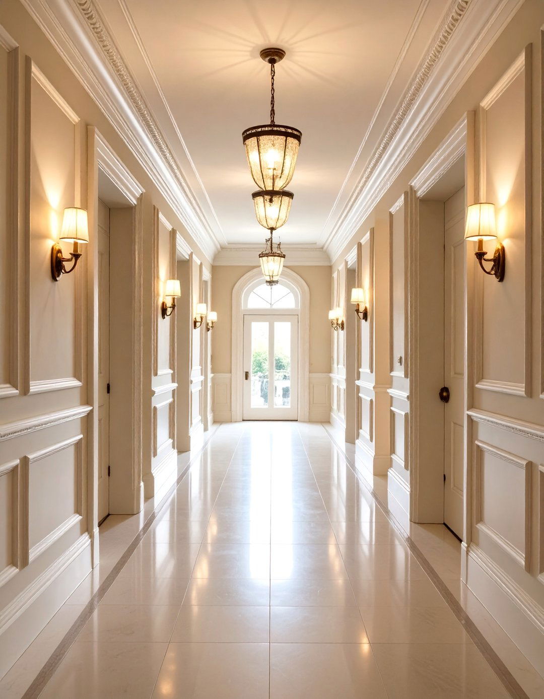 Warm Ivory Hallway Elegance - 25 Calming Paint Colors