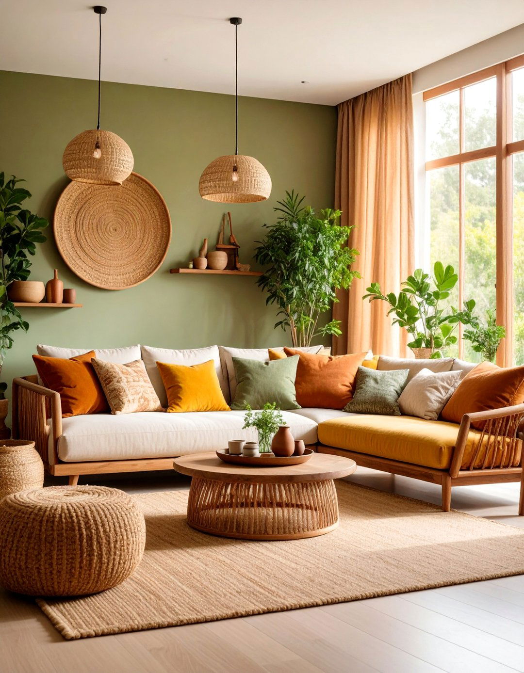 Warm Living Room with Earthy Color Palette Design - 25 Rustic Living Room Ideas