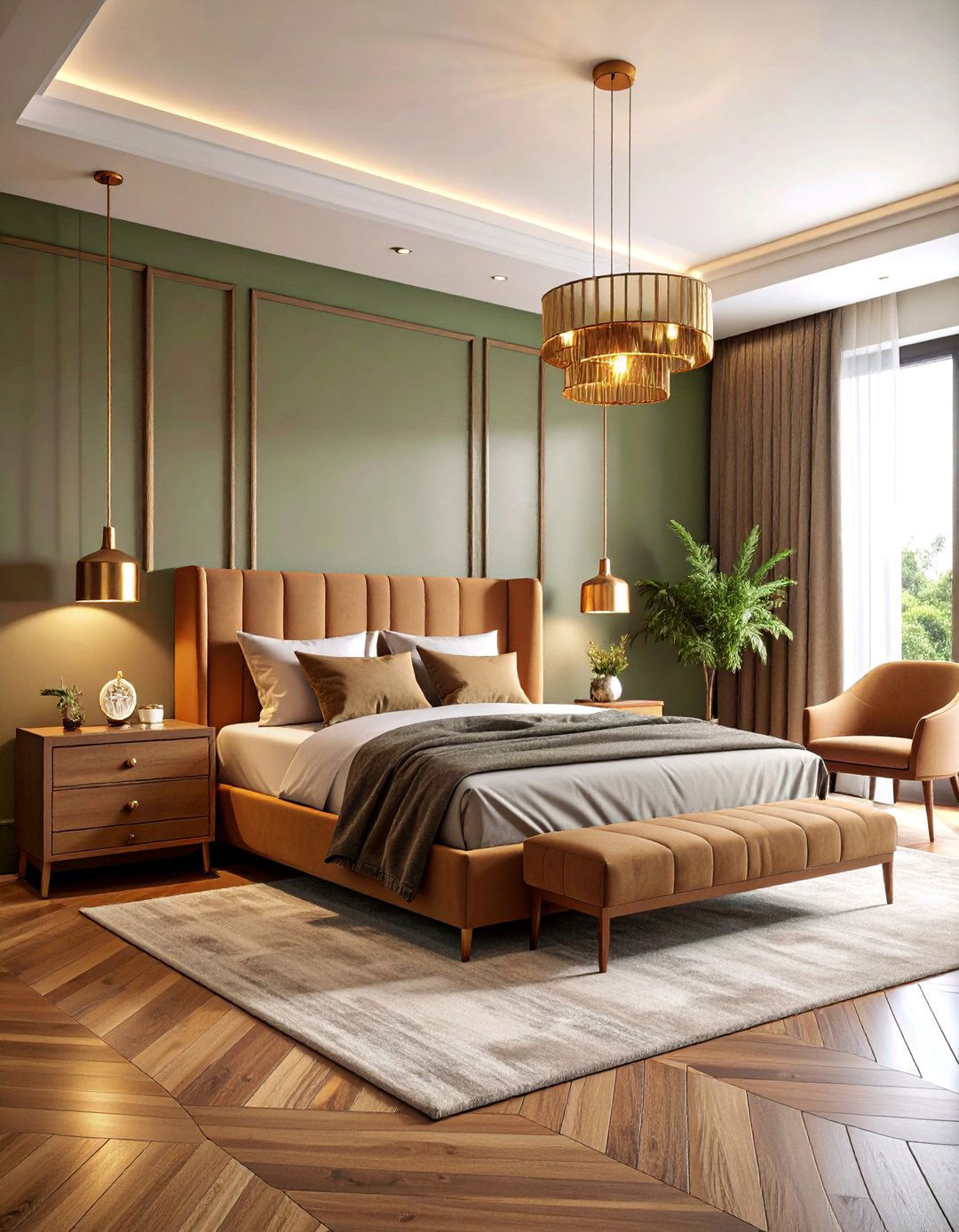 Warm Metallic Luxury Suite - 25 Aesthetic Room Ideas