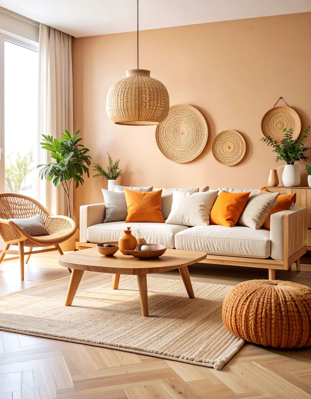 Warm Minimalist Living Room with Natural Wood Accents - 25 Modern Living Room Ideas