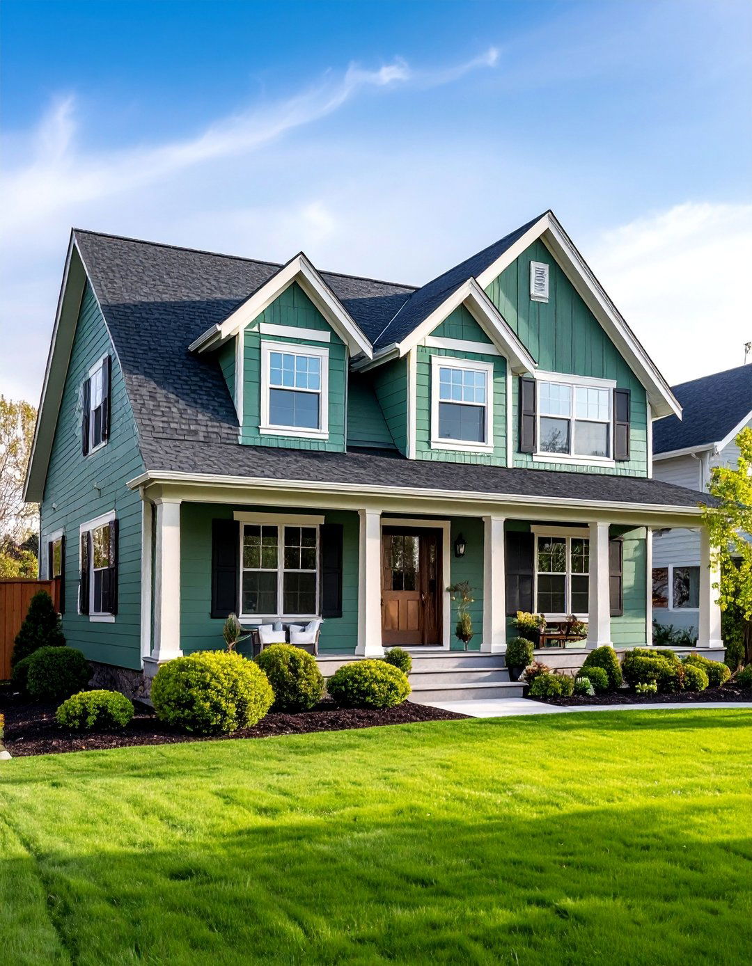 Warm Sage Green Serenity - 25 Exterior House Colors & Inspiration