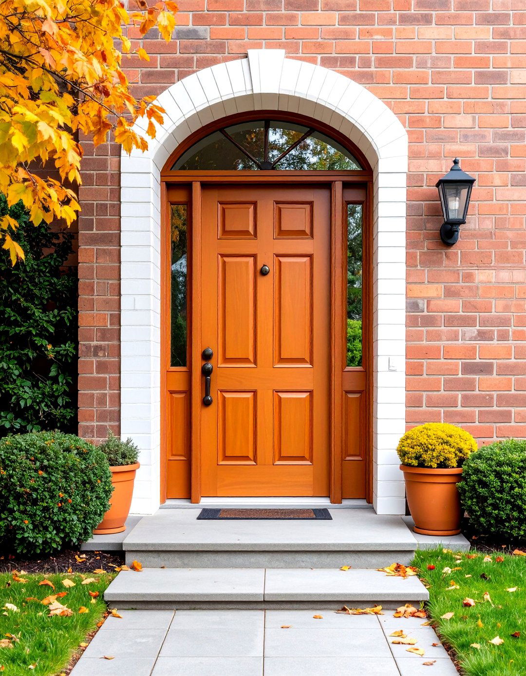 Warm Terracotta Front Door - 25 Mid Century Front Door Colors