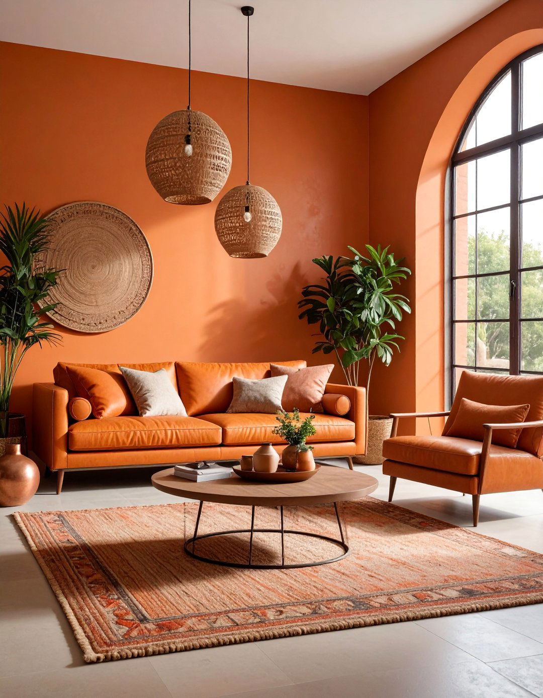 Warm Terracotta Living Room - 25 Monochromatic Color Schemes for Rooms