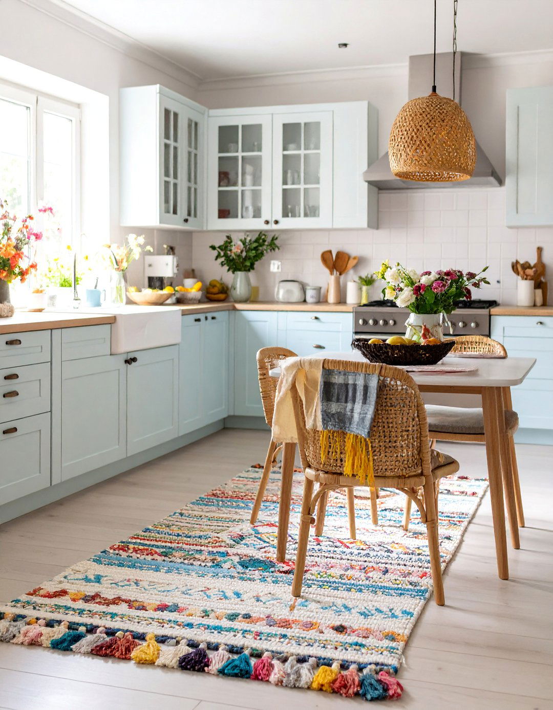 Washable Cotton Tasseled Boho Rug - 25 Boho Rug Ideas