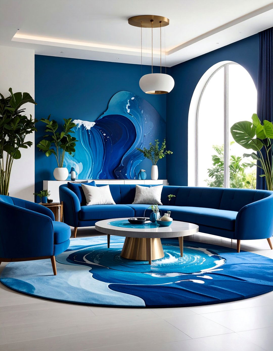 Water Element Living Room with Flow and Tranquility - 25 Feng Shui Living Room Ideas