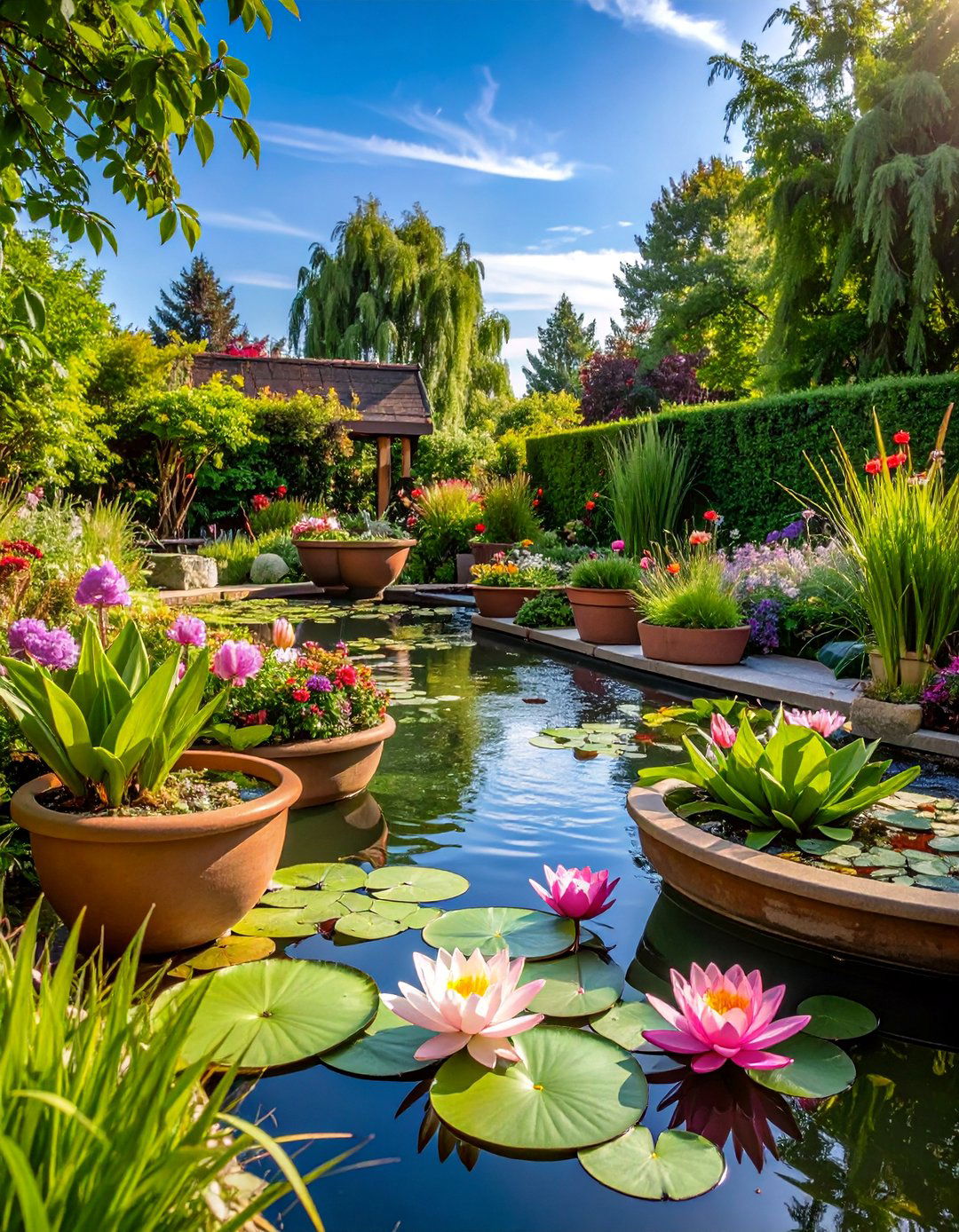 Water Feature Container Garden - 25 Container Garden Ideas