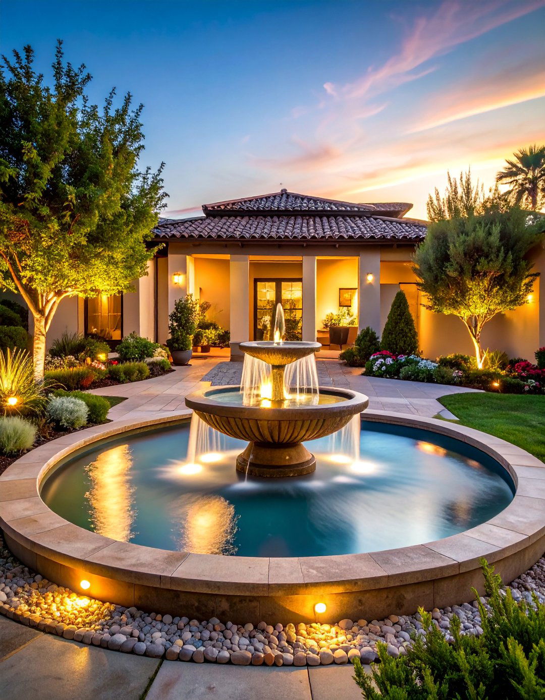 Water Feature Integration Design - 25 Curb Appeal Ideas