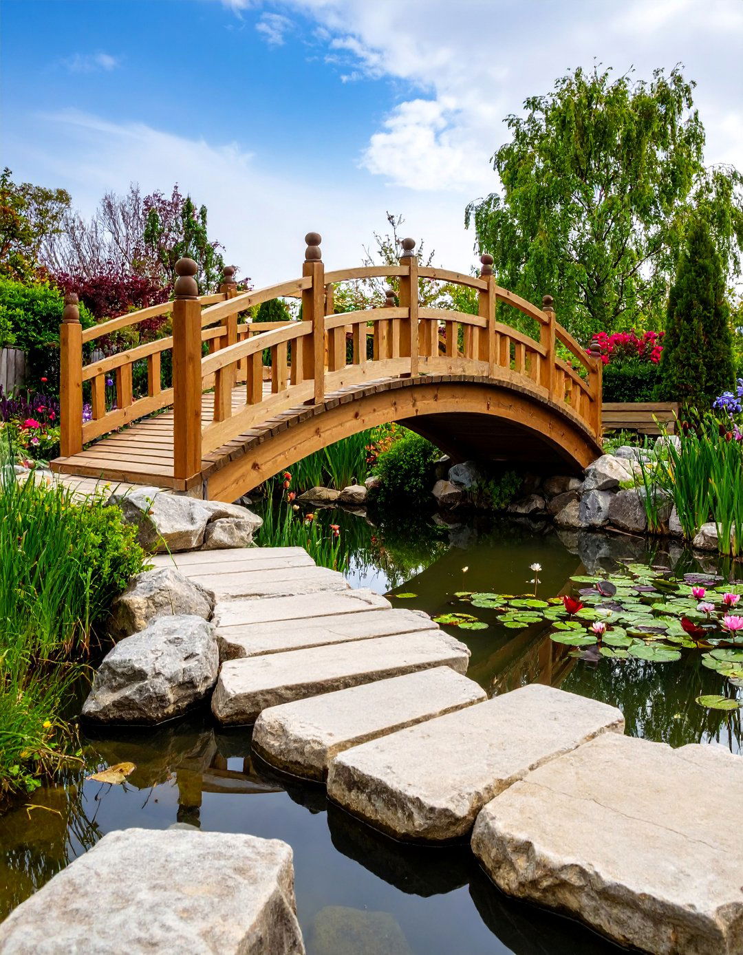 Water Garden with Pond and Aquatic Plants - 25 Beautiful Gardens