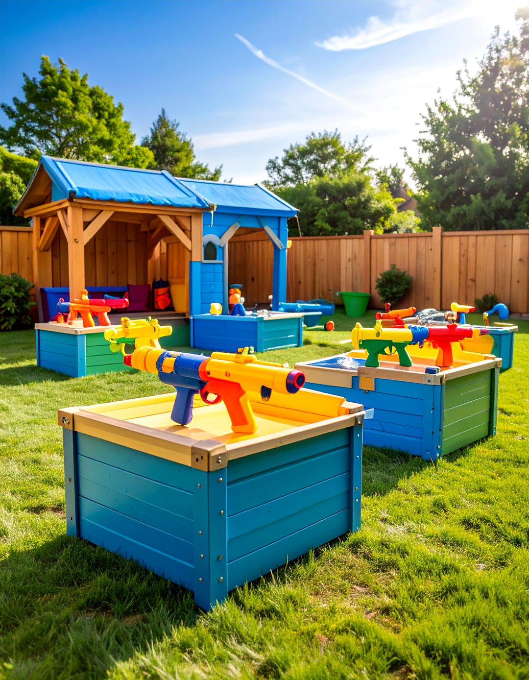 Water Gun Battle Zone - 25 Backyard Birthday Party Ideas
