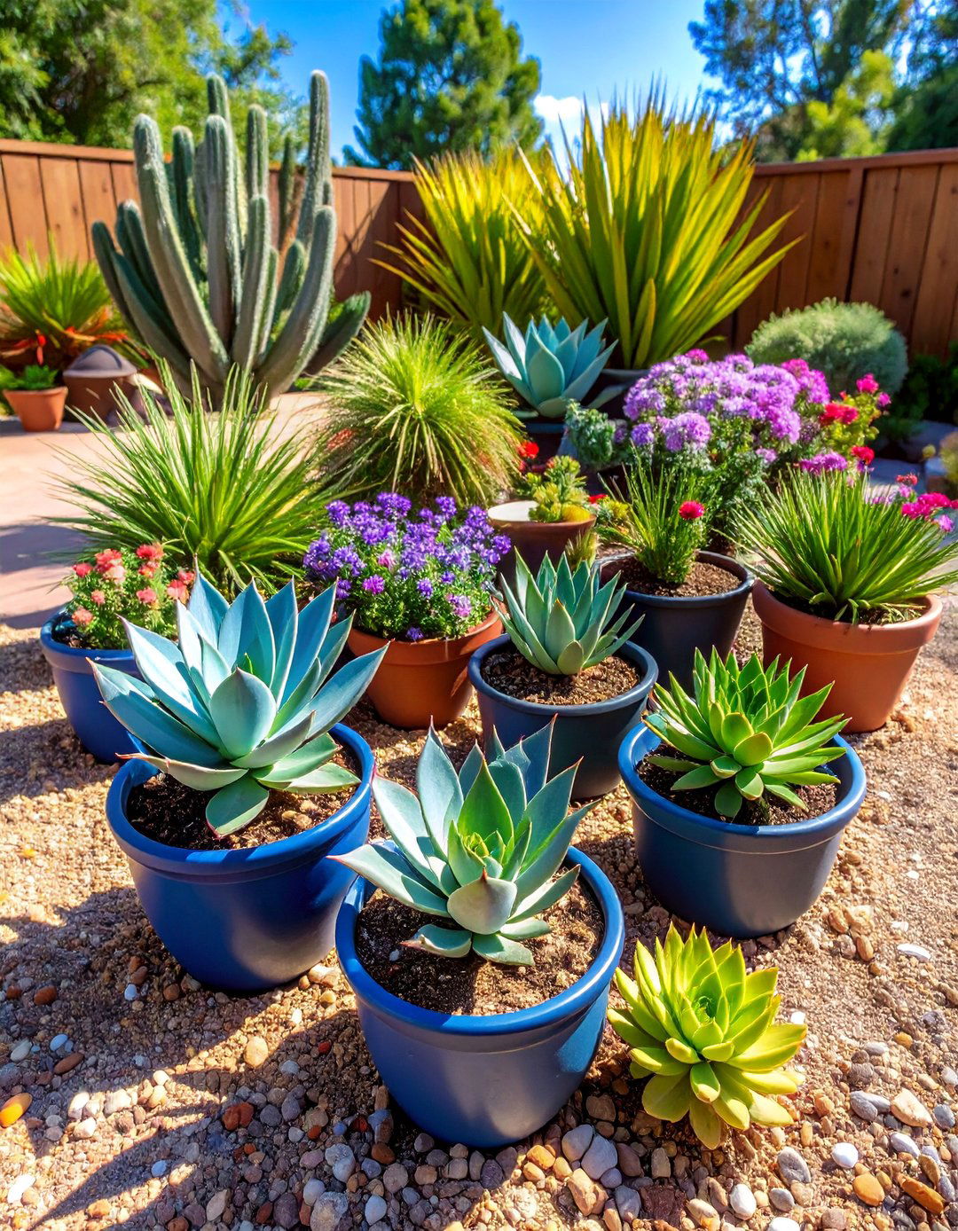 Water Wise Xerophyte Container Collection - 25 Deck Decorating Ideas With Plants