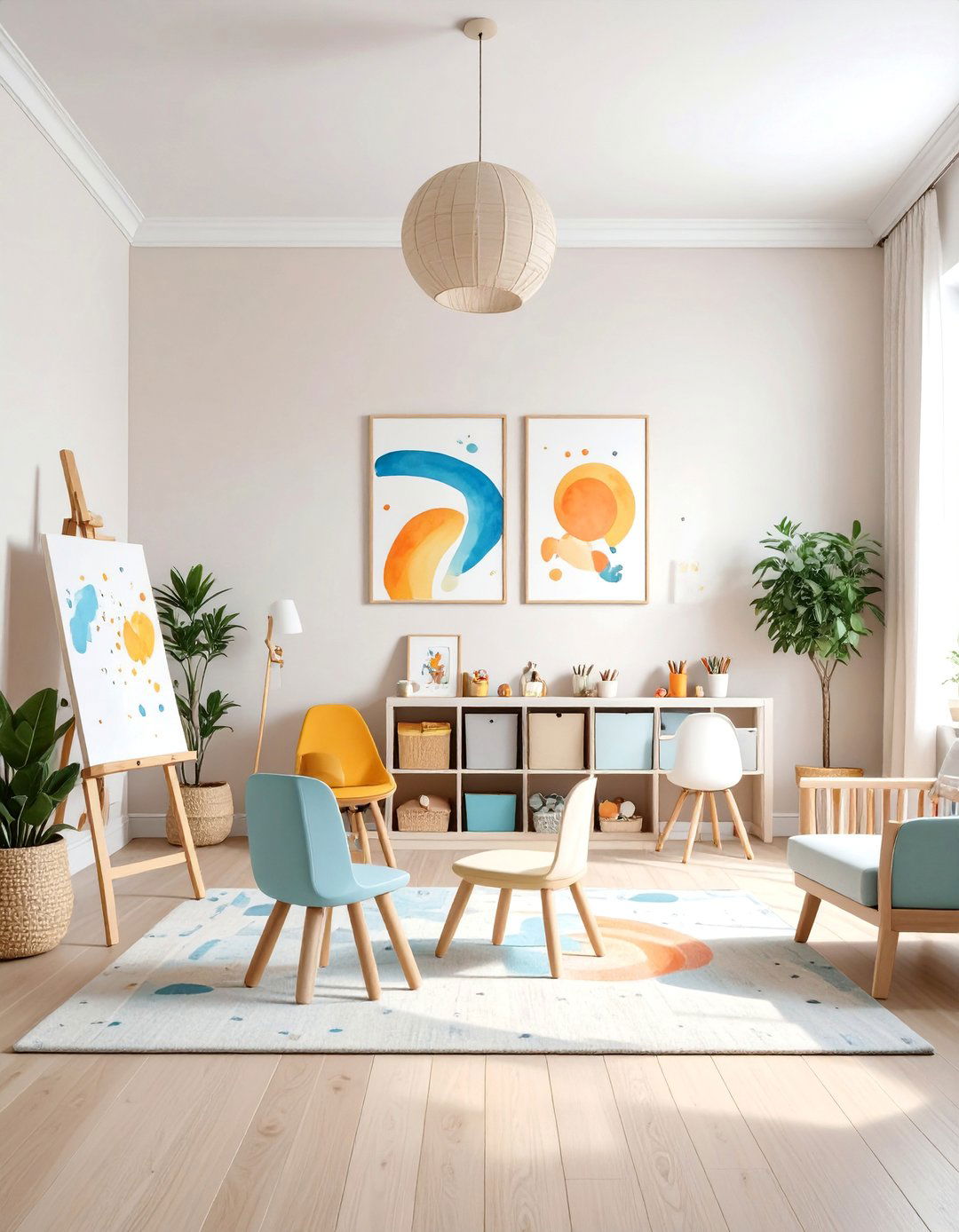 Watercolor Sports Art Gallery Nursery - 25 Sports Nursery Ideas