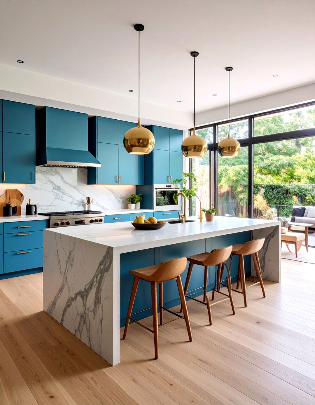 Waterfall Concrete Countertops with Continuous Flow - 25 Concrete Countertop Ideas