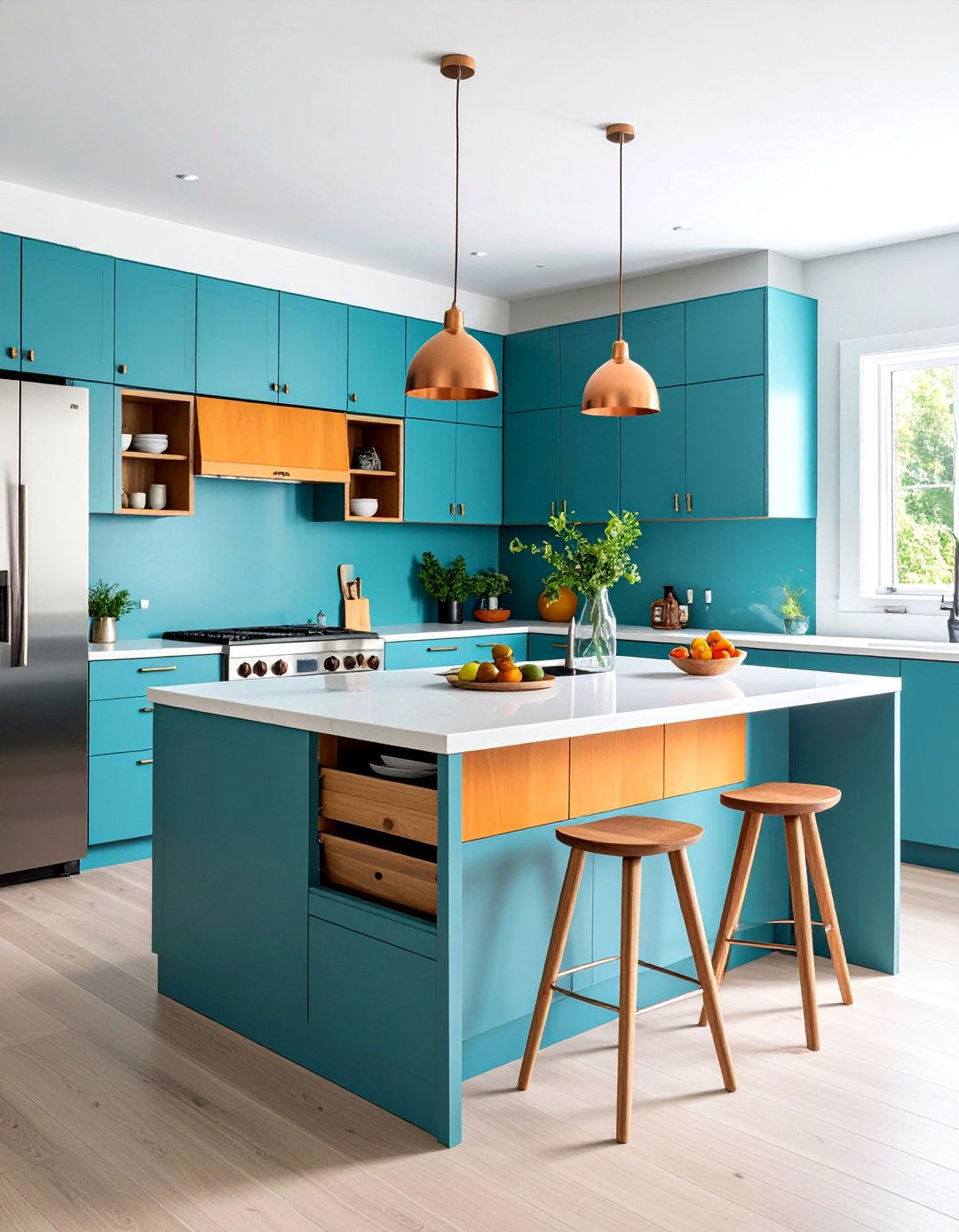 Waterfall Island with Built in Storage - 25 Waterfall Kitchen Island Ideas