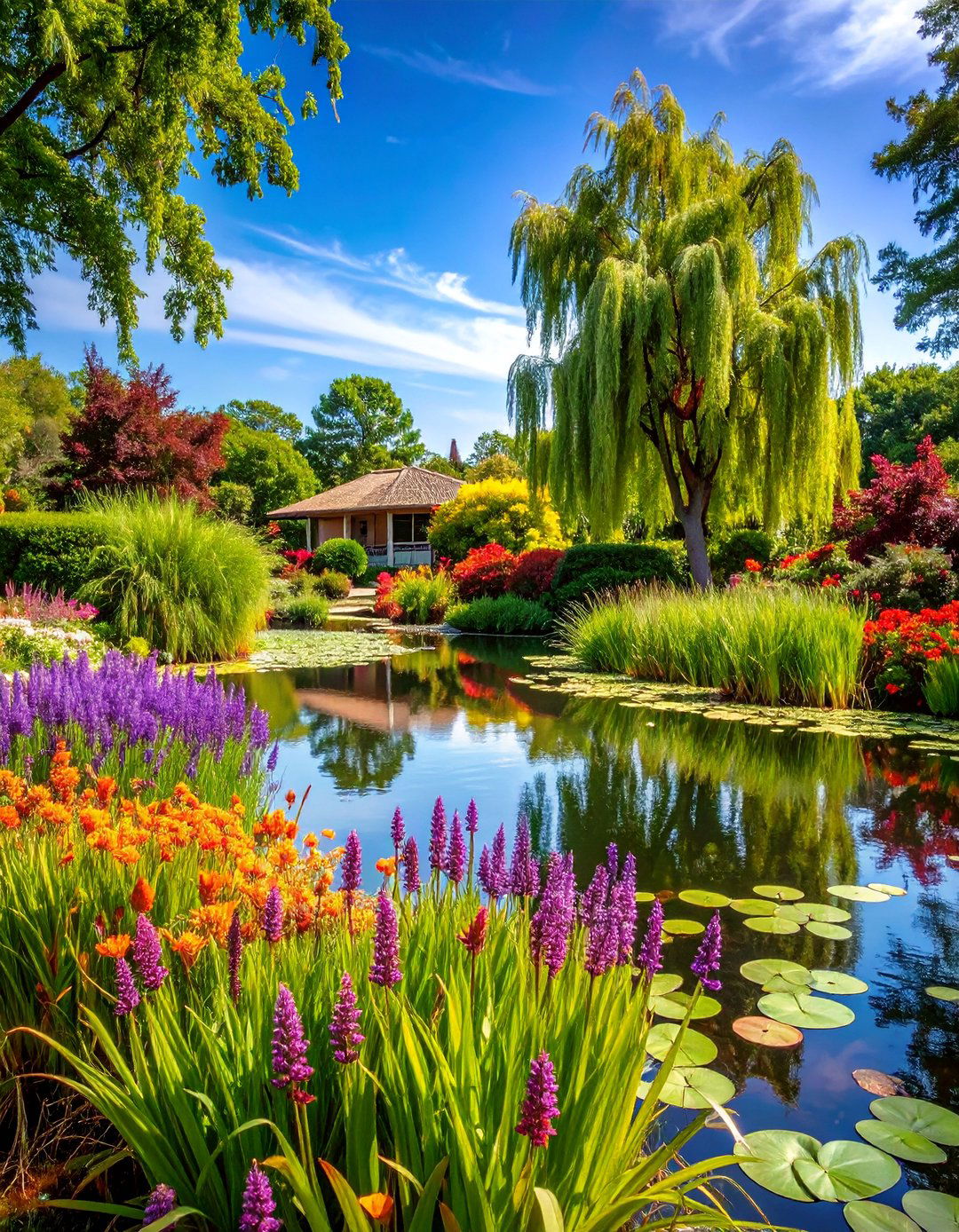 Waterfront Landscape with Aquatic and Marginal Plants - 25 South Florida Landscaping Ideas