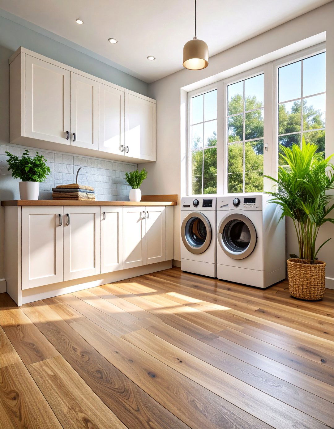 Waterproof Laminate Planks - 25 Laundry Room Floor Ideas