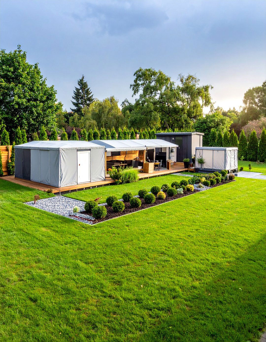 Weather Resistant AI Landscape with Storm Protection Systems - 25 AI Landscape Design Ideas