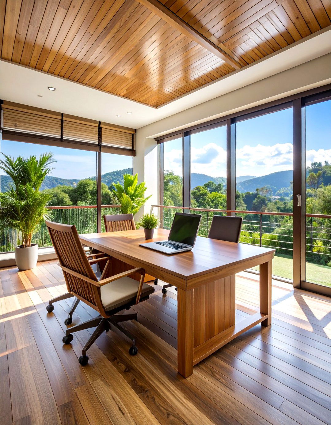 Weather Resistant Executive Balcony Office Suite - 25 Balcony Office Ideas