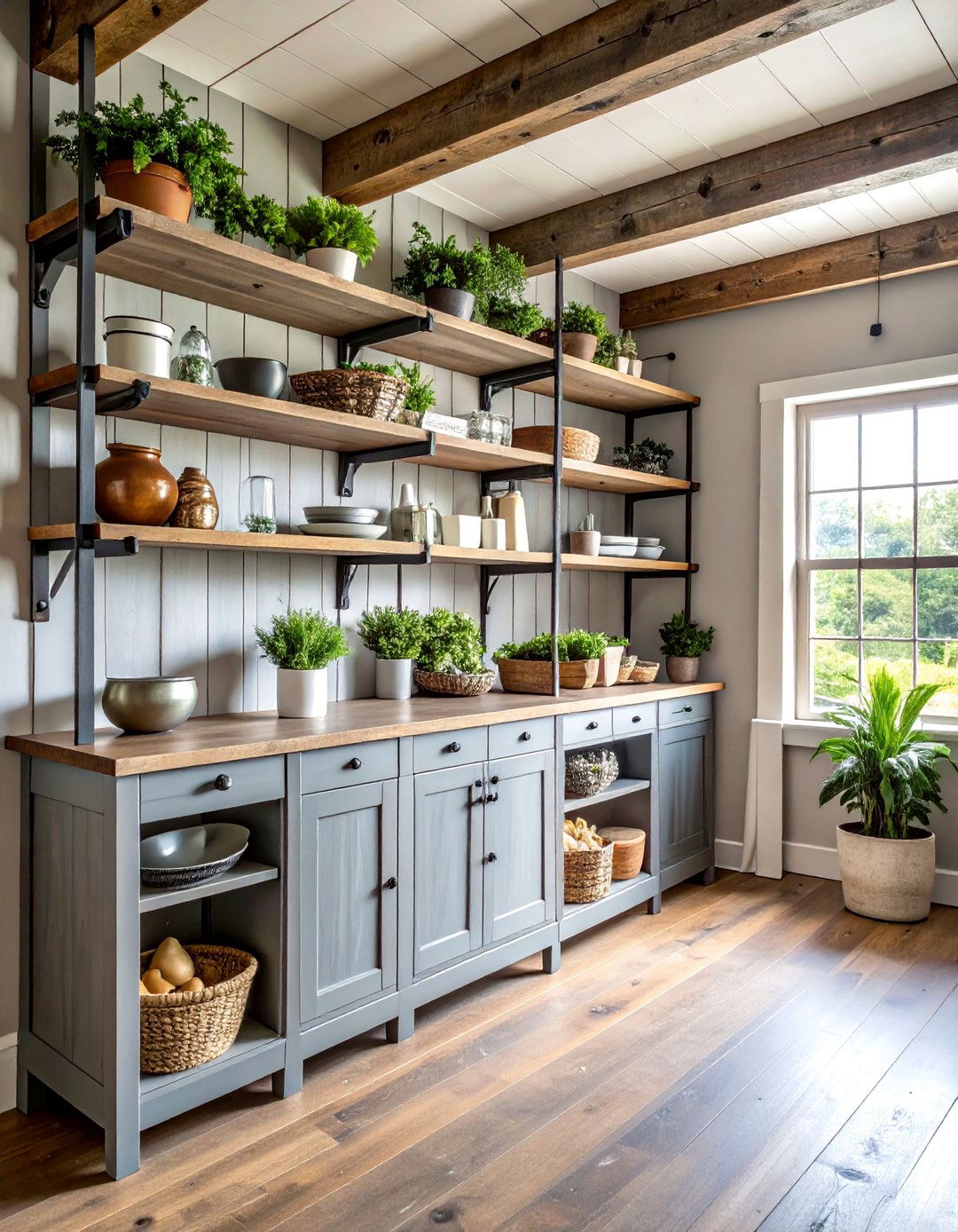 Weathered Barn Wood Floating Shelves with Historic Character - 25 Floating Shelves Ideas